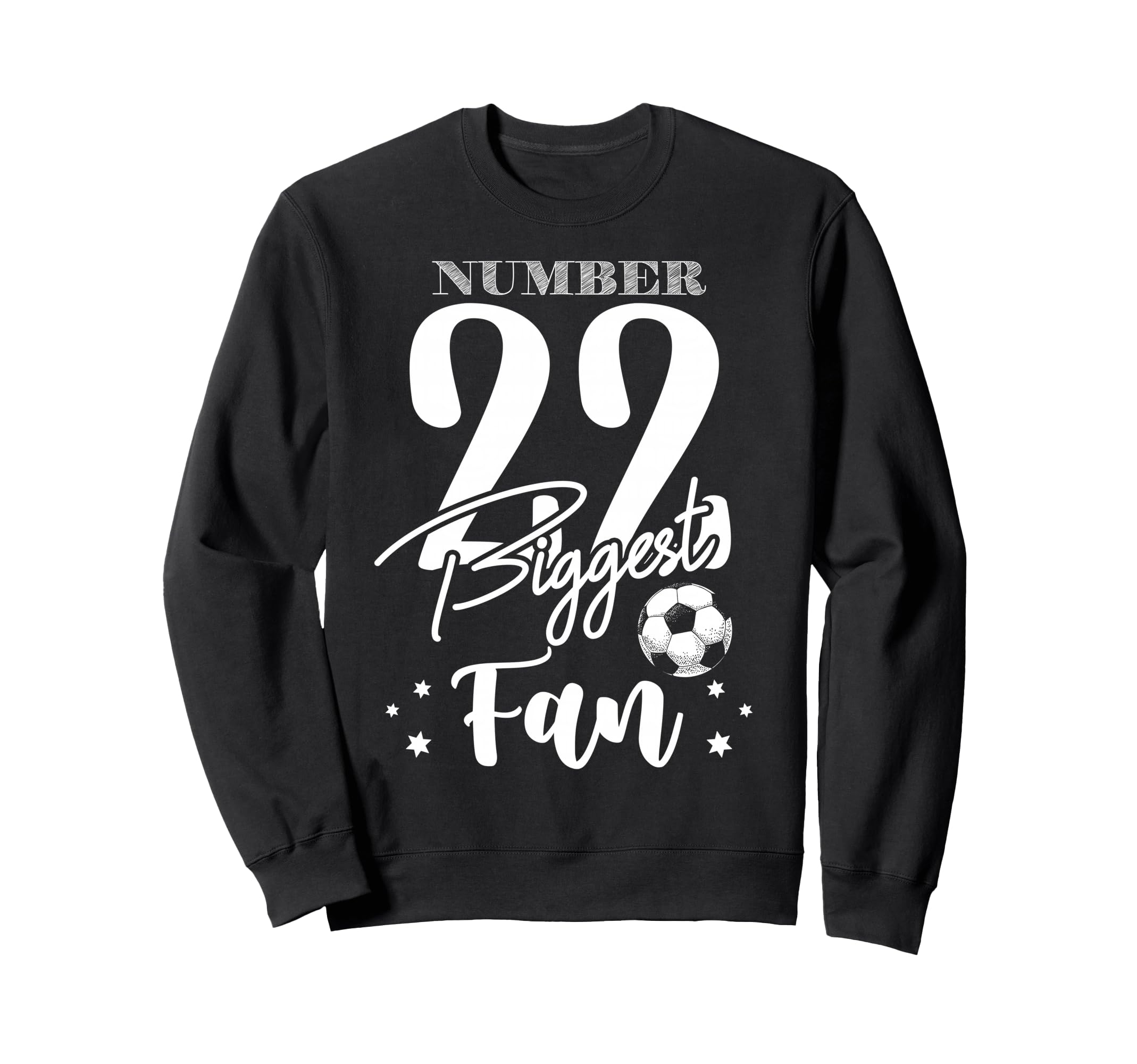 Number 22 Biggest Fan Soccer Sweatshirt - Aesthetic Graphic for Adults - T-Shirt, Sweatshirt, Hoodie