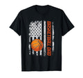Basketball Dad American Flag Gifts Fathers T-Shirt - Unique Graphic Unisex - T-Shirt, Sweatshirt, Hoodie