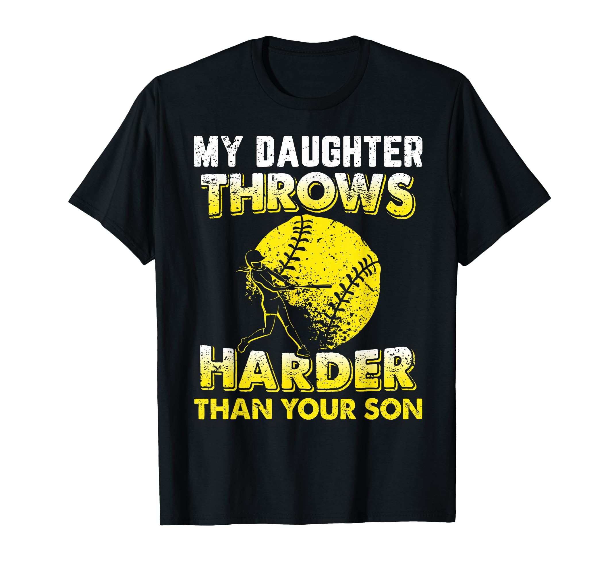 Funny Softball Dad Shirts My Daughter T-Shirt - Minimalist Print Men Women - T-Shirt, Sweatshirt, Hoodie