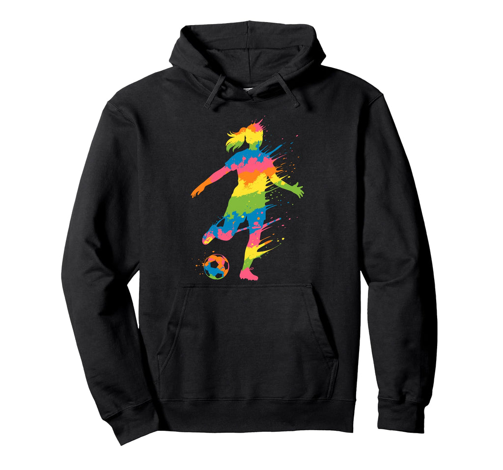 Colorful Funny Soccer Fan Dad Mom Game Day Hoodie - Graphic Print Unisex - T-Shirt, Sweatshirt, Hoodie