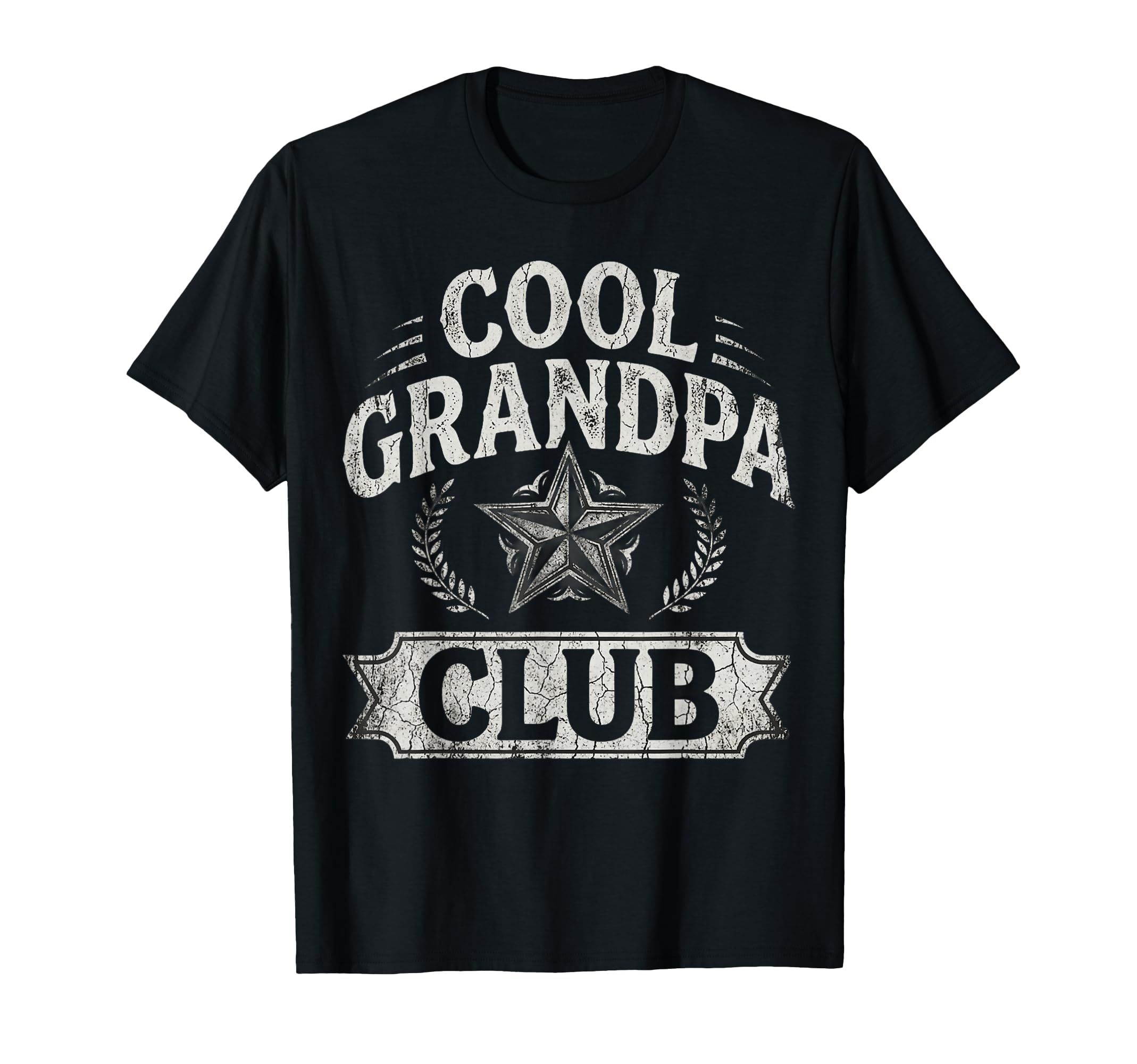 Grandpa Club Star Badge Funny Gift T-Shirt - Custom Art Print Men Women - T-Shirt, Sweatshirt, Hoodie
