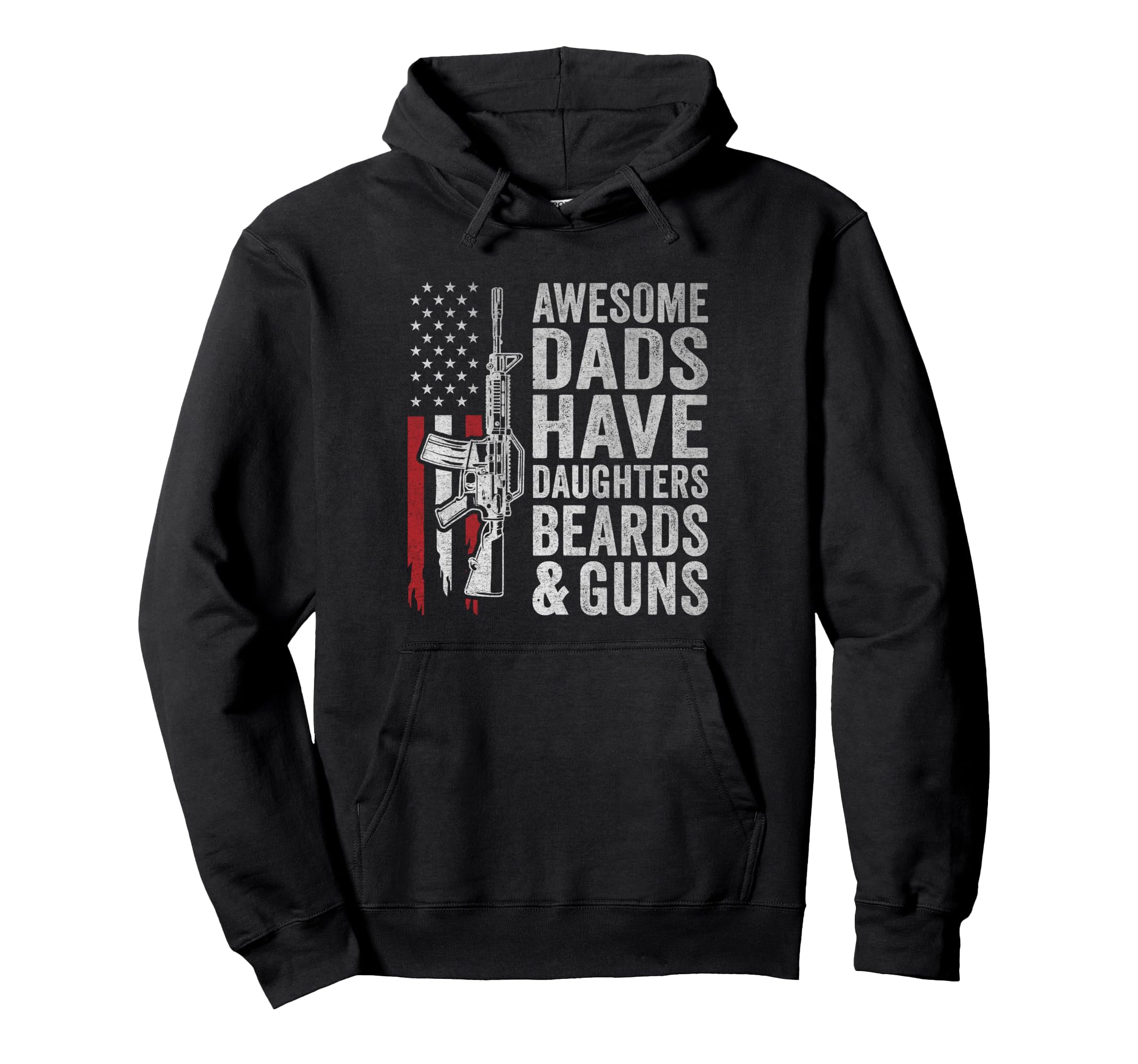 Awesome Dads Have Daughters Beards And Hoodie - Aesthetic Graphic Unisex - T-Shirt, Sweatshirt, Hoodie