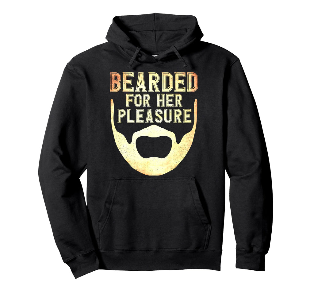 Beard Bearded Her Pleasure Hoodie - Minimalist Print Men Women - T-Shirt, Sweatshirt, Hoodie