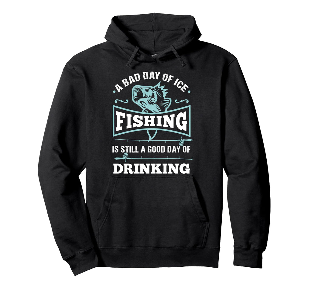 Funny Ice Fishing And Drinking Beer Hoodie - Aesthetic Graphic Men Women - T-Shirt, Sweatshirt, Hoodie