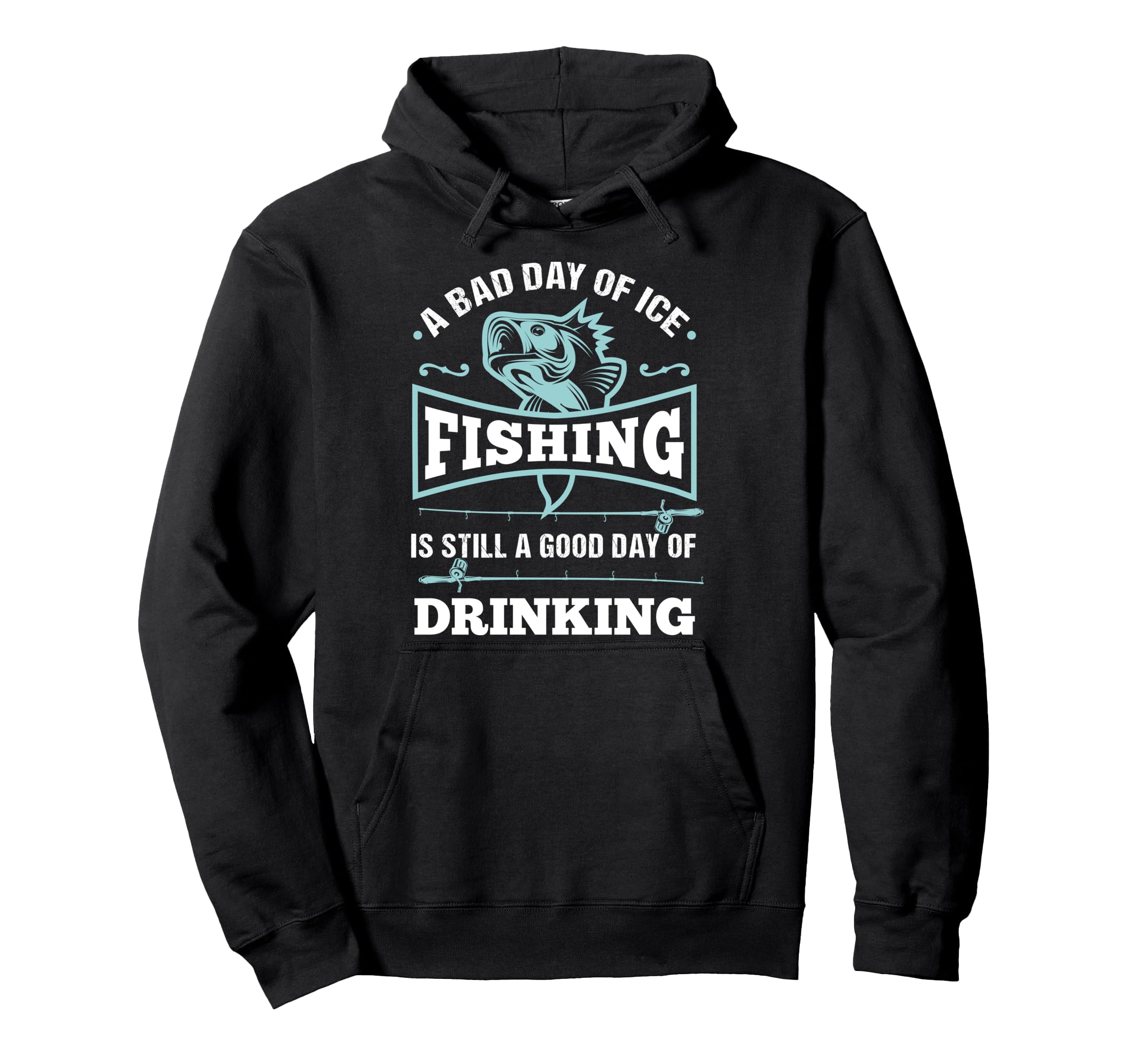 Funny Ice Fishing And Drinking Beer Hoodie - Aesthetic Graphic Men Women - T-Shirt, Sweatshirt, Hoodie