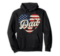 4Th July Soccer Dad Usa Flag Heart Hoodie - Minimalist Print Unisex - T-Shirt, Sweatshirt, Hoodie