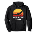 Bearded Dragon Dad 80S Sunset Hoodie - Casual Everyday Wear Men Women - T-Shirt, Sweatshirt, Hoodie