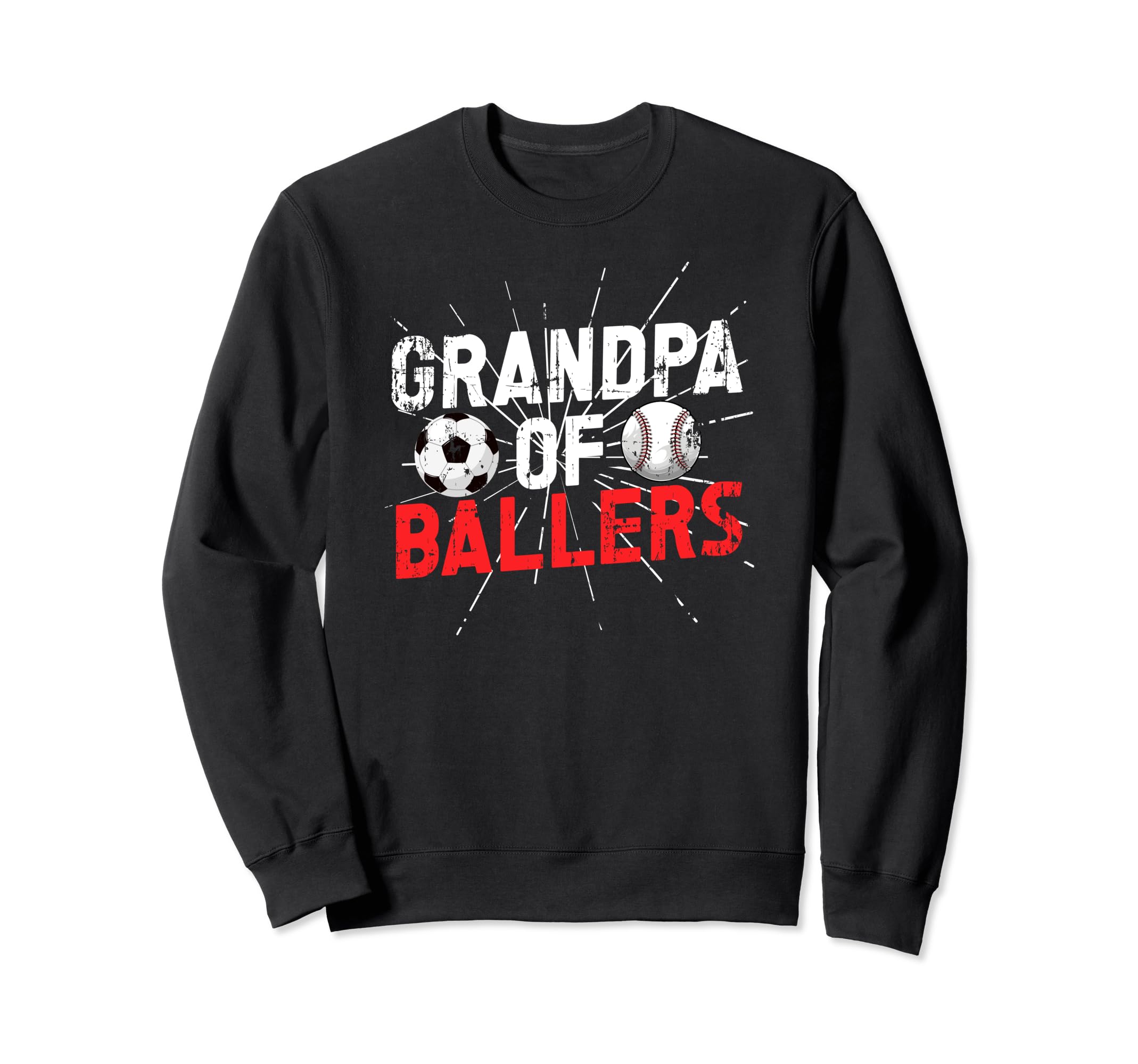 Grandpa Ballers Proud Soccer Sweatshirt - Minimalist Print for Adults - T-Shirt, Sweatshirt, Hoodie