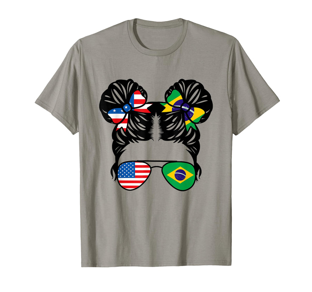 Half American Half Brazilian Usa T-Shirt - Fun Novelty Design for Adults - T-Shirt, Sweatshirt, Hoodie