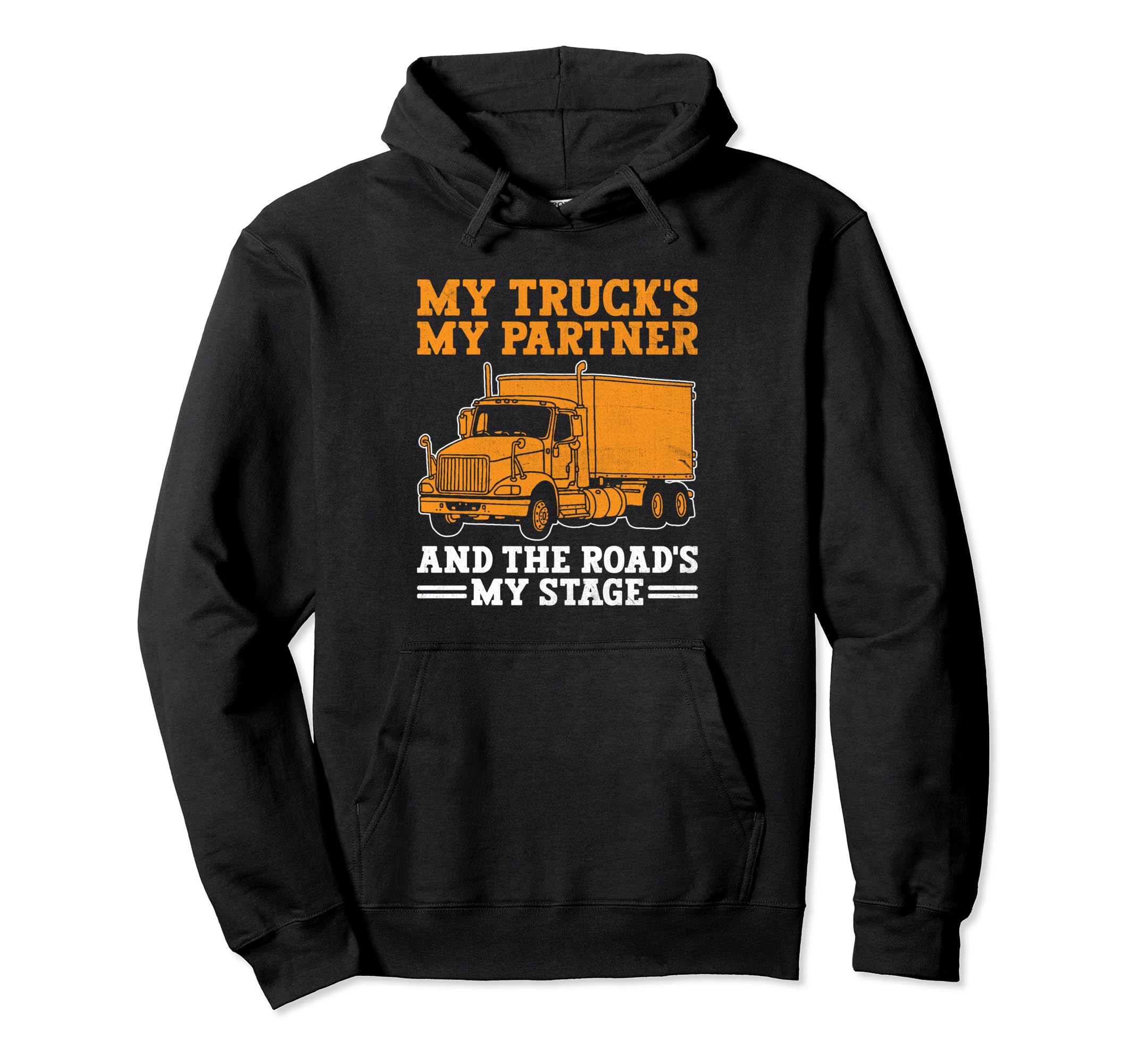 Trucker Driving Dad Trucker Father Hoodie - Casual Everyday Wear Men Women - T-Shirt, Sweatshirt, Hoodie