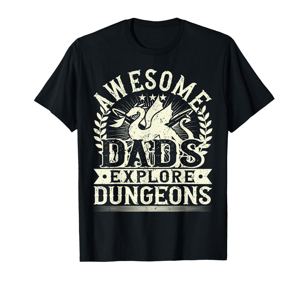 Awesome Dads Explore Rpg Gaming Board T-Shirt - Graphic Print for Adults - T-Shirt, Sweatshirt, Hoodie