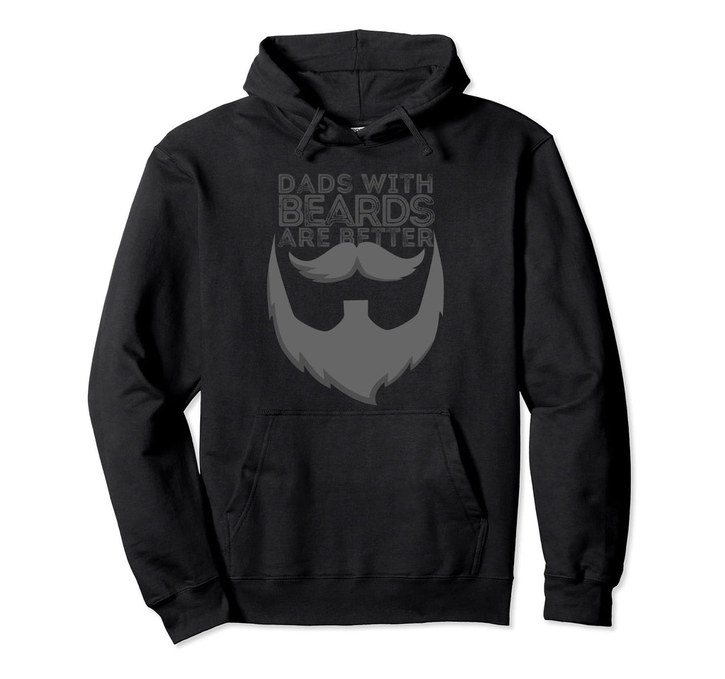 Dads Beards Are Better Distressed Bearded Hoodie - Trendy Graphic Men Women - T-Shirt, Sweatshirt, Hoodie