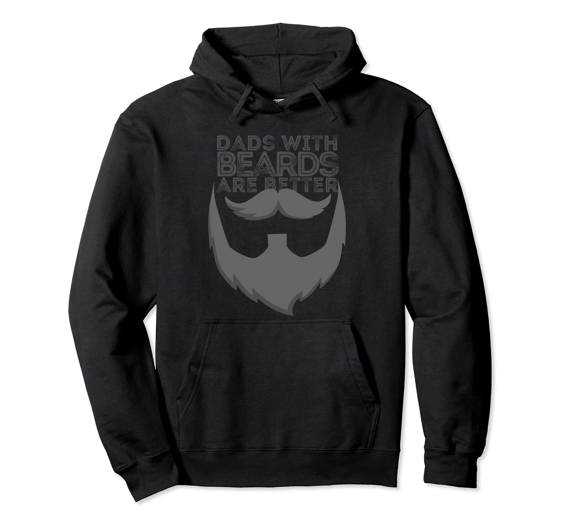 Dads Beards Are Better Distressed Bearded Hoodie - Trendy Graphic Men Women - T-Shirt, Sweatshirt, Hoodie