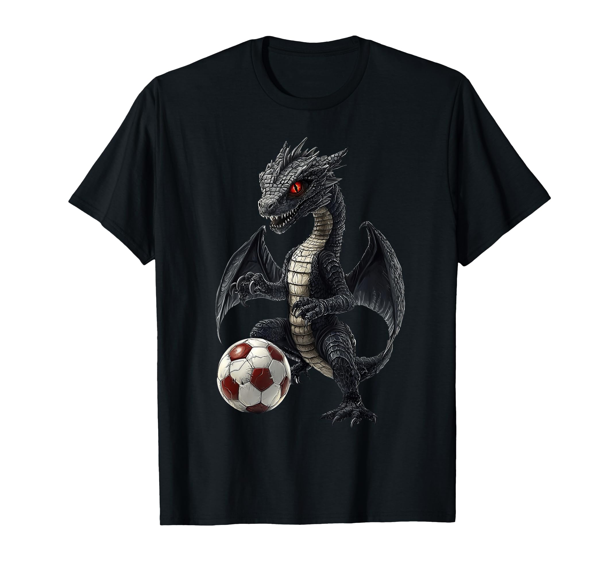 Dragon Playing Soccer T-Shirt - Unique Graphic for Adults - T-Shirt, Sweatshirt, Hoodie