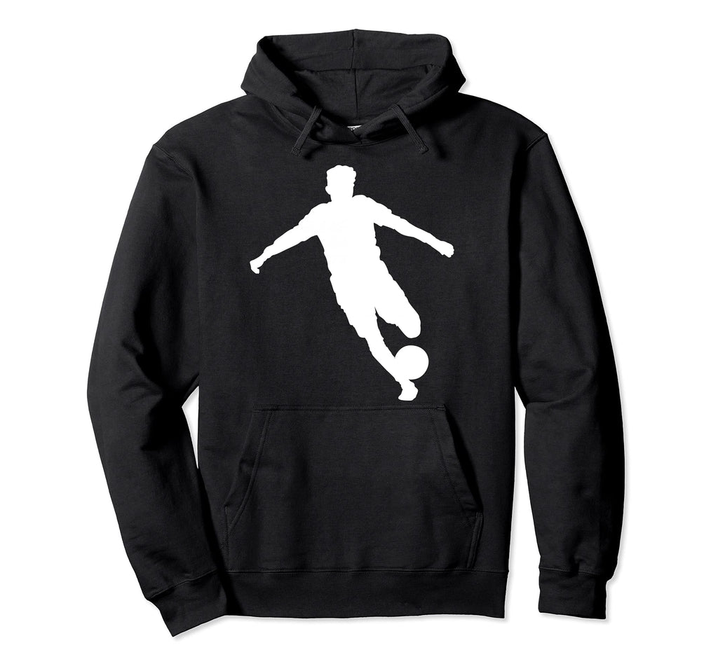 Silhouette Soccer Player Football Hoodie - Custom Art Print for Adults - T-Shirt, Sweatshirt, Hoodie