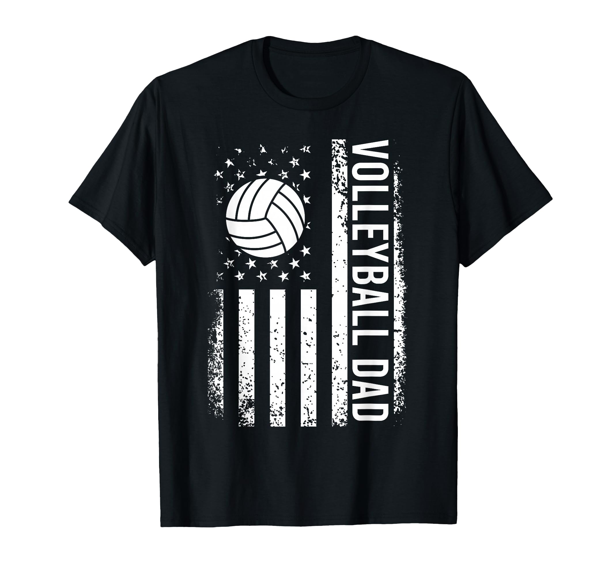 Volleyball Dad Usa Flag Fathers Day T-Shirt - Minimalist Print Men Women - T-Shirt, Sweatshirt, Hoodie