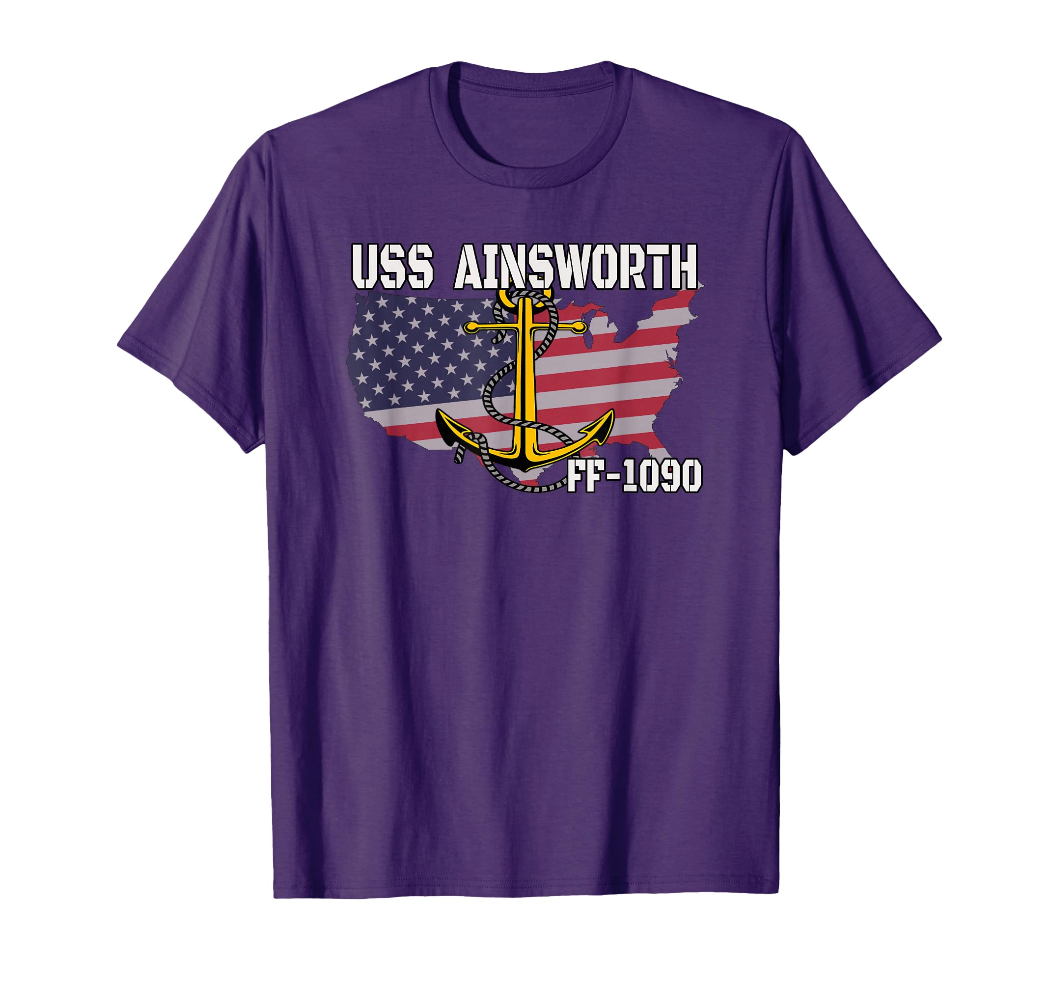 Uss Ainsworth Ff 1090 Frigate T-Shirt - Casual Everyday Wear for Adults - T-Shirt, Sweatshirt, Hoodie