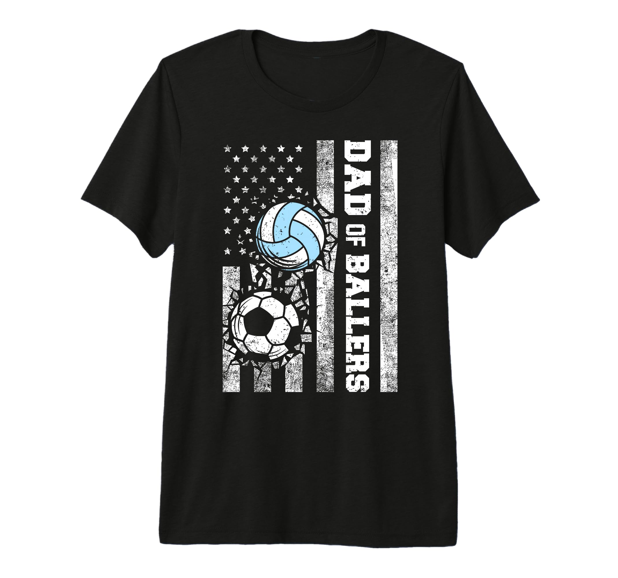 Mens Dad Ballers Funny Usa Flag T-Shirt - Casual Everyday Wear for Adults - T-Shirt, Sweatshirt, Hoodie