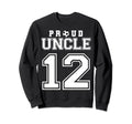 Number 12 Custom Proud Soccer Sweatshirt - Unique Graphic for Adults - T-Shirt, Sweatshirt, Hoodie
