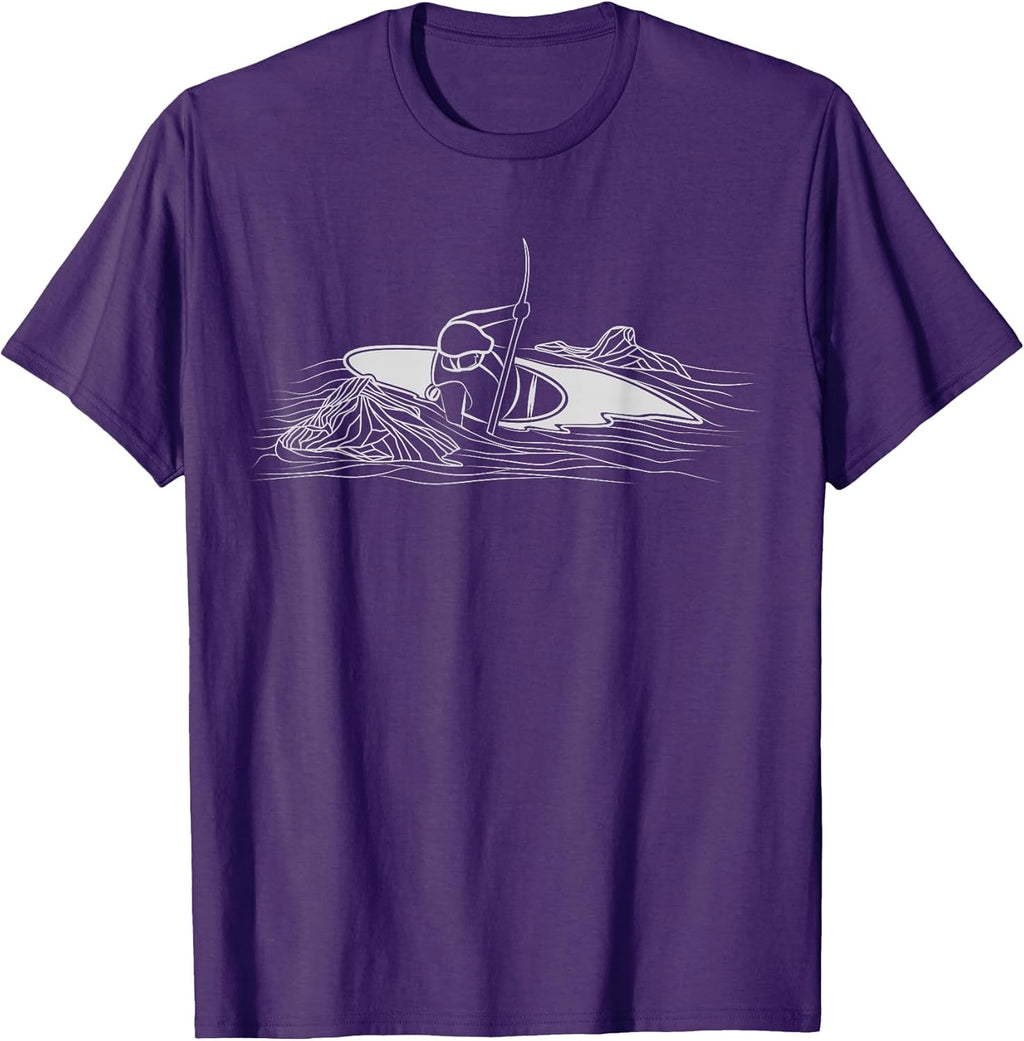 White Water Kayaking Minimalist Kayaker River Kayak - Adult & Kids T-Shirts, Sweatshirts & Hoodies apparel design preview 1