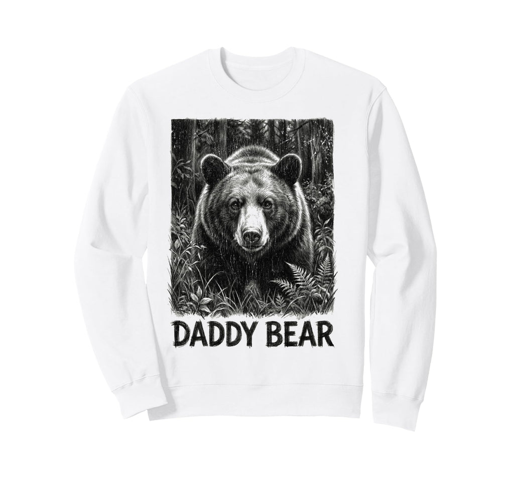 Daddy Bear Family Matching Dad Sweatshirt - Minimalist Print for Adults - T-Shirt, Sweatshirt, Hoodie
