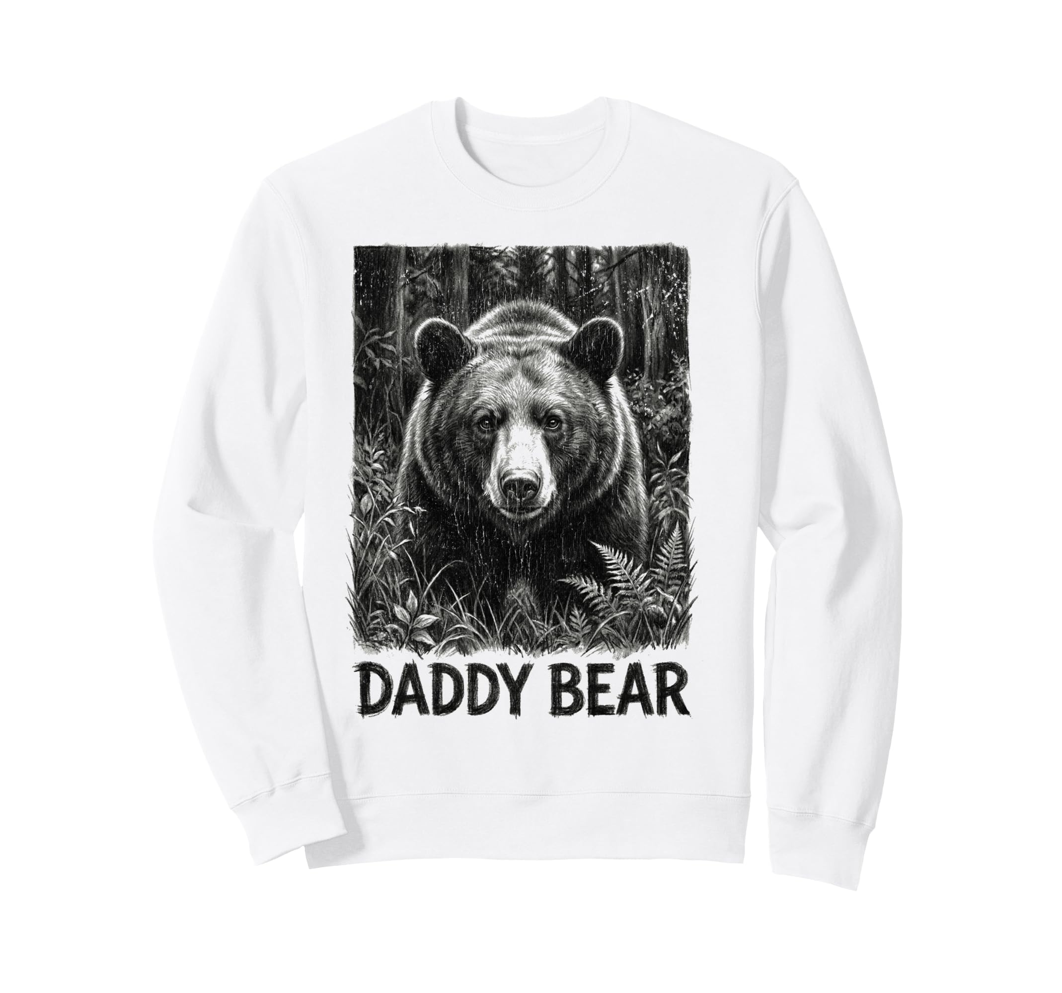Daddy Bear Family Matching Dad Sweatshirt - Minimalist Print for Adults - T-Shirt, Sweatshirt, Hoodie