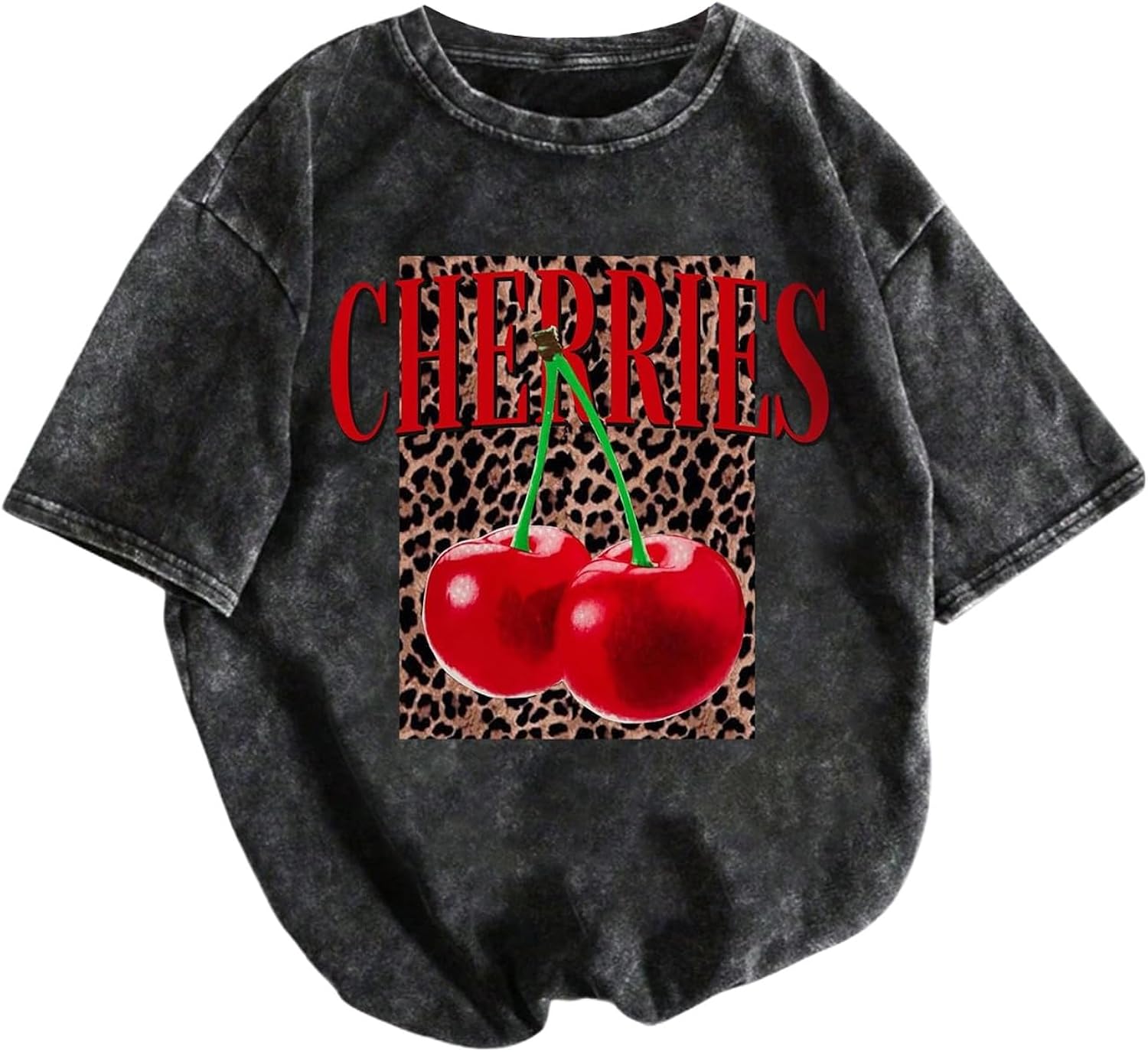 Women's Retro Washed Graphic Short Sleeve Leopard - Adult & Kids T-Shirts, Sweatshirts & Hoodies apparel design preview 1