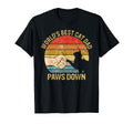 Worlds Best Cat Dad Paws Down Funny Cat T-Shirt - Minimalist Print Unisex - T-Shirt, Sweatshirt, Hoodie