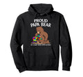 Proud Papa Bear Autism Awareness Month Hoodie - Graphic Print Men Women - T-Shirt, Sweatshirt, Hoodie