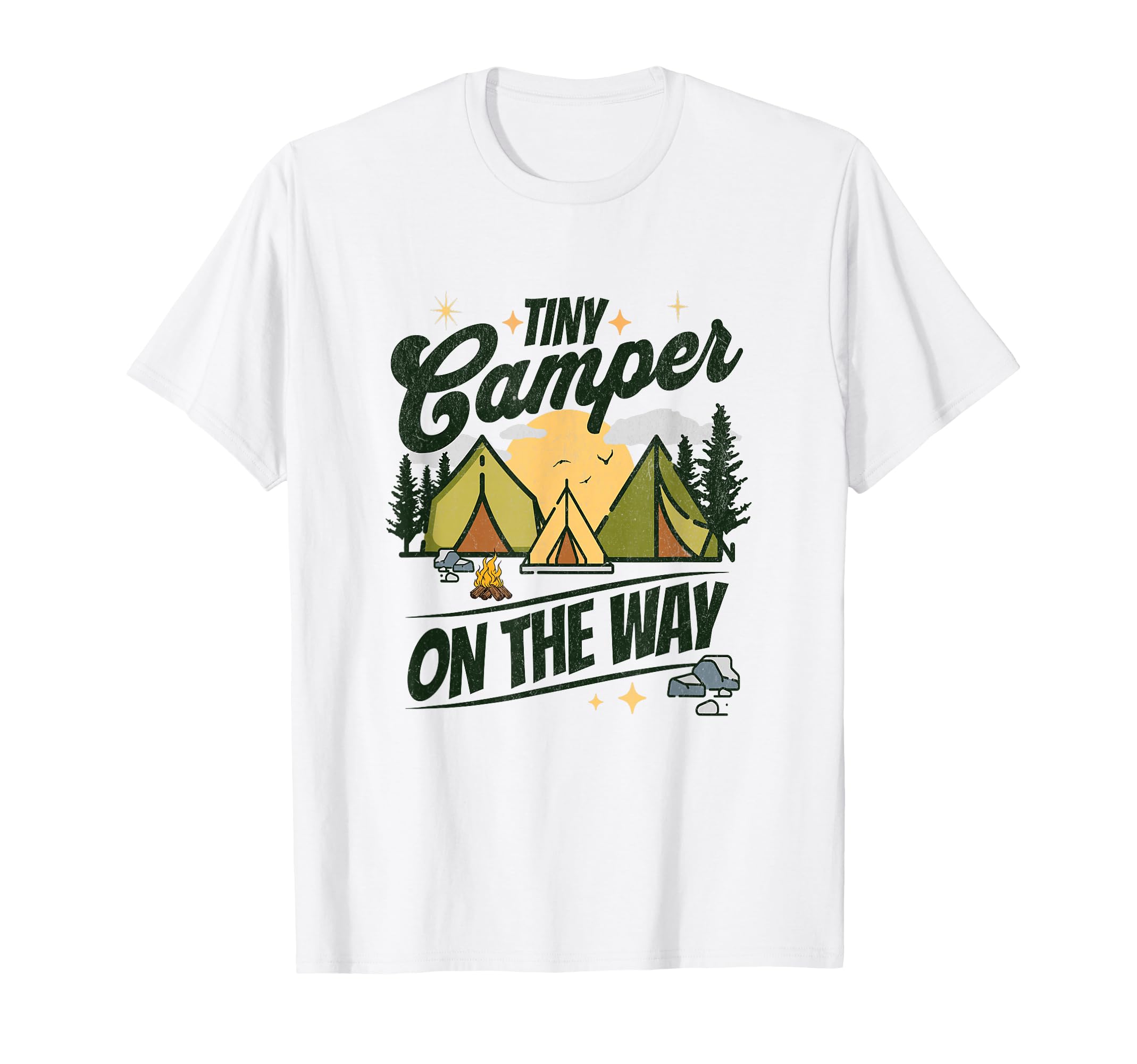 Tiny Camper Way Camping Lover Pregnancy T-Shirt - Graphic Print Unisex - T-Shirt, Sweatshirt, Hoodie
