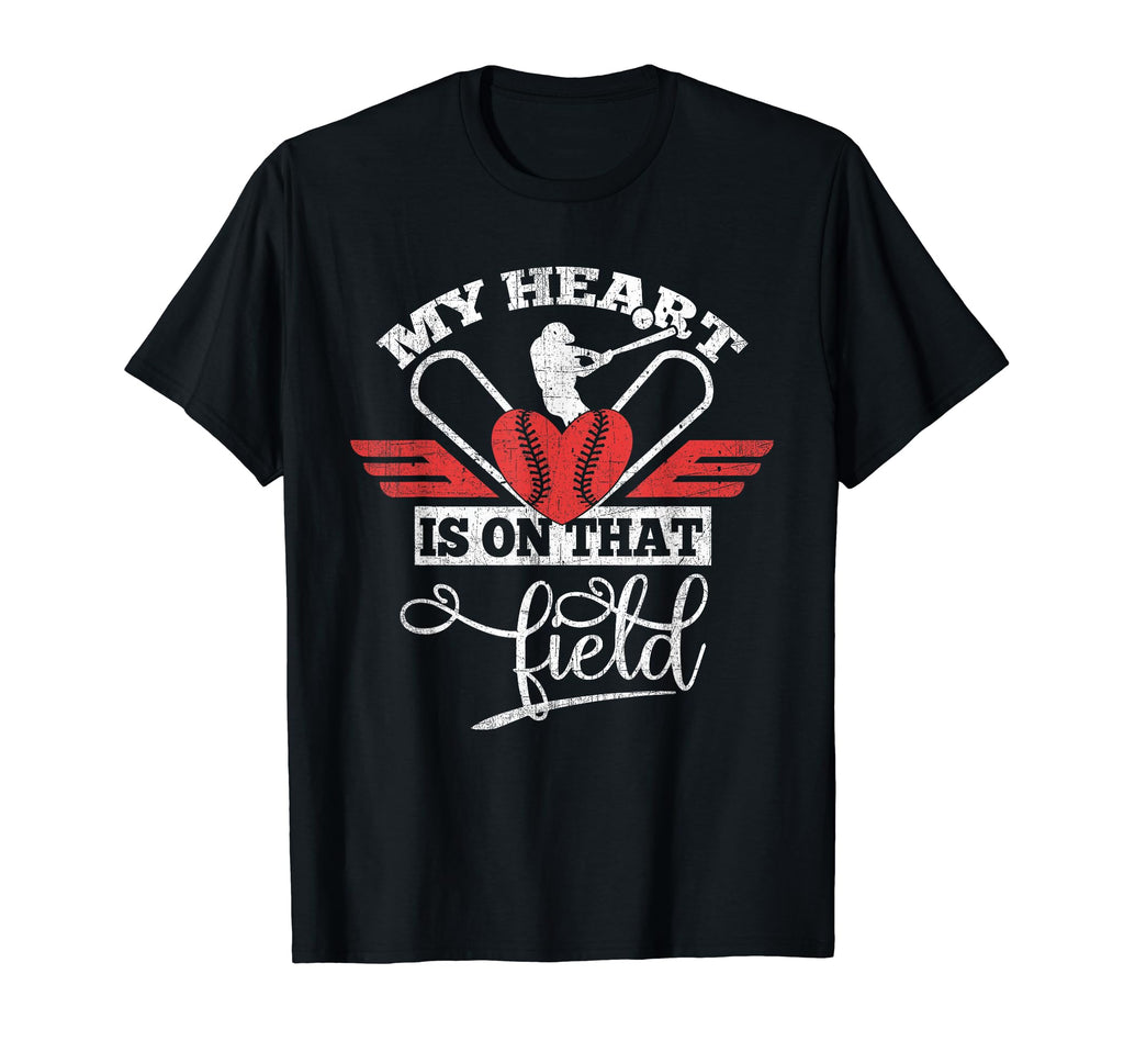 My Heart Is That Field Softball T-Shirt - Aesthetic Graphic Men Women - T-Shirt, Sweatshirt, Hoodie