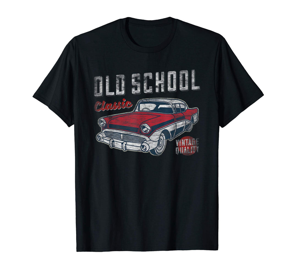 Old School 50S American Car And T-Shirt - Graphic Print for Adults - T-Shirt, Sweatshirt, Hoodie