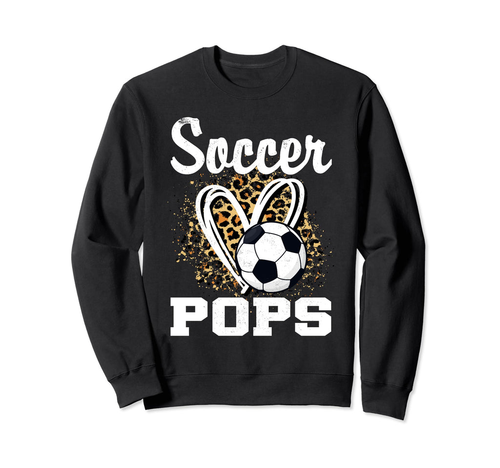 Soccer Pops Leopard Heart Matching Family Sweatshirt - Graphic Print Unisex - T-Shirt, Sweatshirt, Hoodie