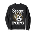 Soccer Pops Leopard Heart Matching Family Sweatshirt - Graphic Print Unisex - T-Shirt, Sweatshirt, Hoodie