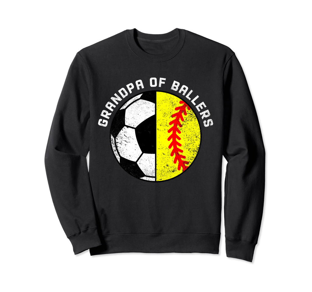 Grandpa Ballers Funny Soccer Sweatshirt - Minimalist Print for Adults - T-Shirt, Sweatshirt, Hoodie