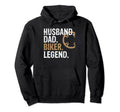 Husband Dad Biker Legend Mountain Bike Hoodie - Aesthetic Graphic Unisex - T-Shirt, Sweatshirt, Hoodie