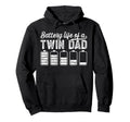 Battery Life Twin Dad Twins Twin Father Hoodie - Trendy Graphic Unisex - T-Shirt, Sweatshirt, Hoodie