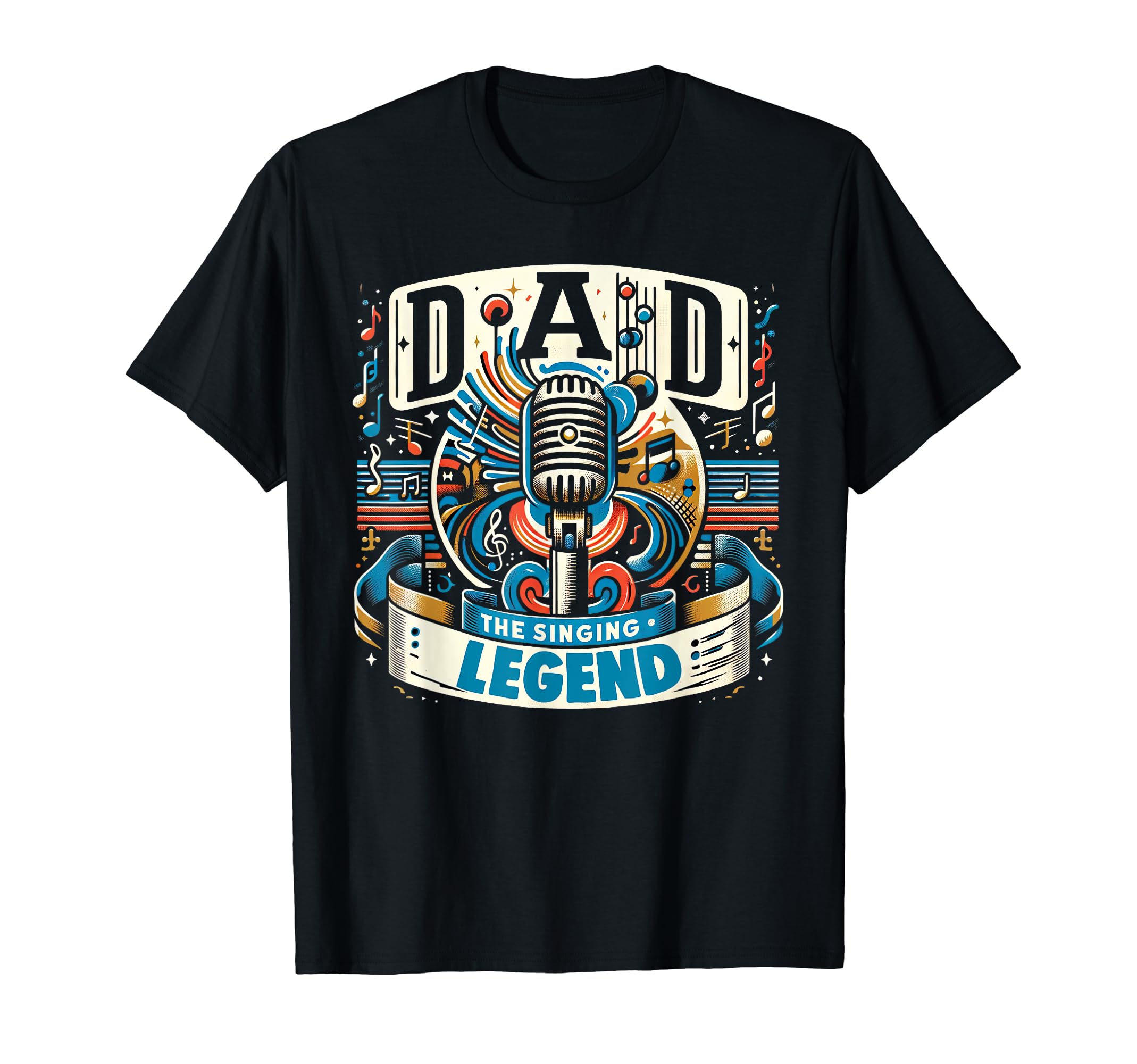 Dad Fathers Day Dad Singing Legend Dad T-Shirt - Minimalist Print Men Women - T-Shirt, Sweatshirt, Hoodie