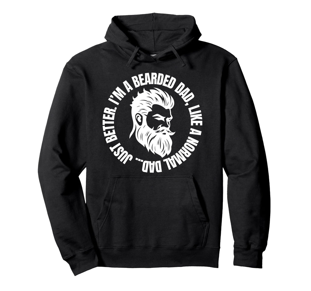 Bearded Dad Father Day Daddy Funny Dad Hoodie - Graphic Print Men Women - T-Shirt, Sweatshirt, Hoodie