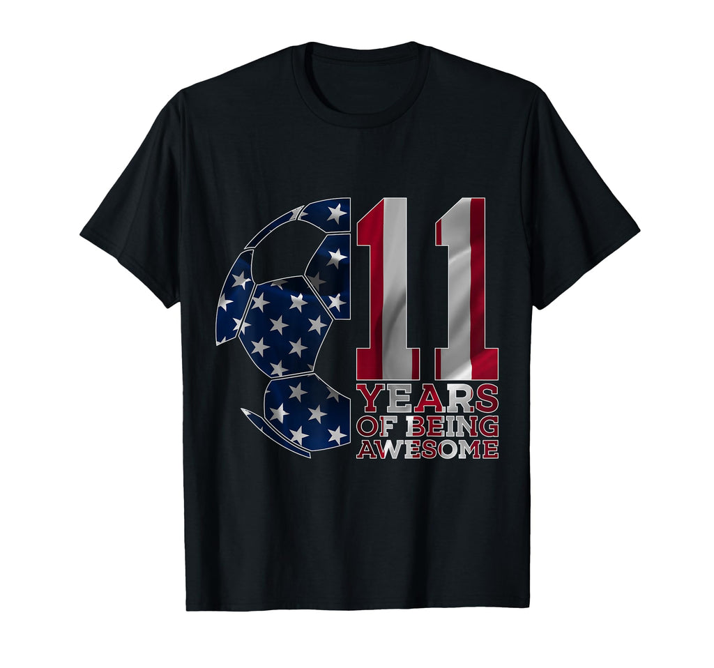 11 Years Being Awesome Soccer 11Th T-Shirt - Trendy Graphic Men Women - T-Shirt, Sweatshirt, Hoodie