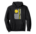 Softball Dad Distressed American Hoodie - Fun Novelty Design for Adults - T-Shirt, Sweatshirt, Hoodie
