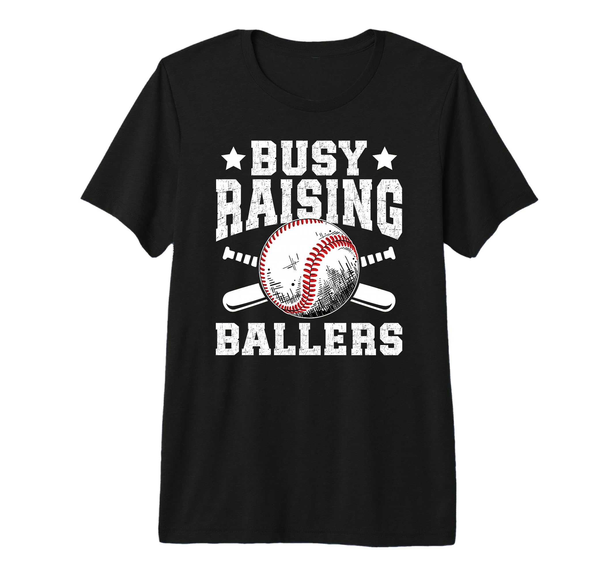Mens Busy Raising Ballers Baseball T-Shirt - Custom Art Print Men Women - T-Shirt, Sweatshirt, Hoodie