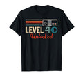 Unlocked Level 40 Birthday Video Game T-Shirt - Novelty Apparel Men Women - T-Shirt, Sweatshirt, Hoodie