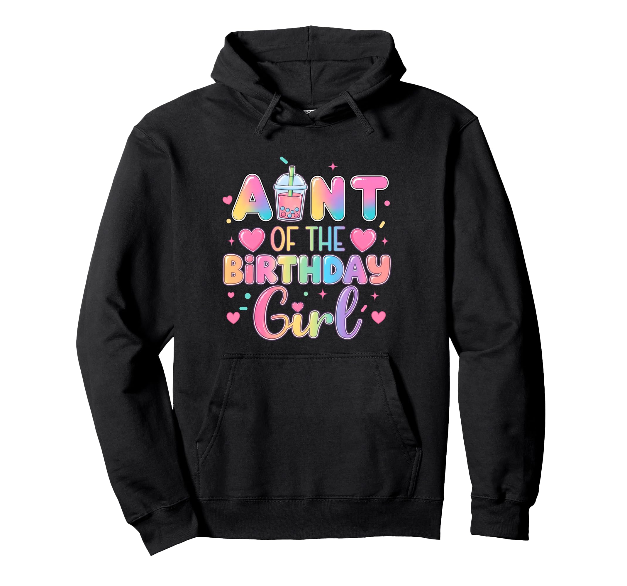 Aunt Birthday Bubble Boba Milk Tea Party Hoodie - Unique Graphic for Adults - T-Shirt, Sweatshirt, Hoodie