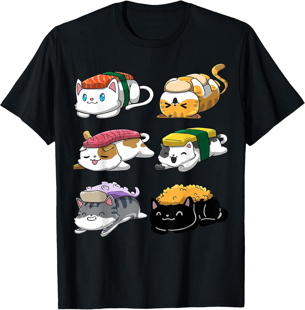 Sushi Cats Lover Cat Kawaii Anime Neko - Adult & Kids T-Shirts, Sweatshirts & Hoodies apparel design preview 1