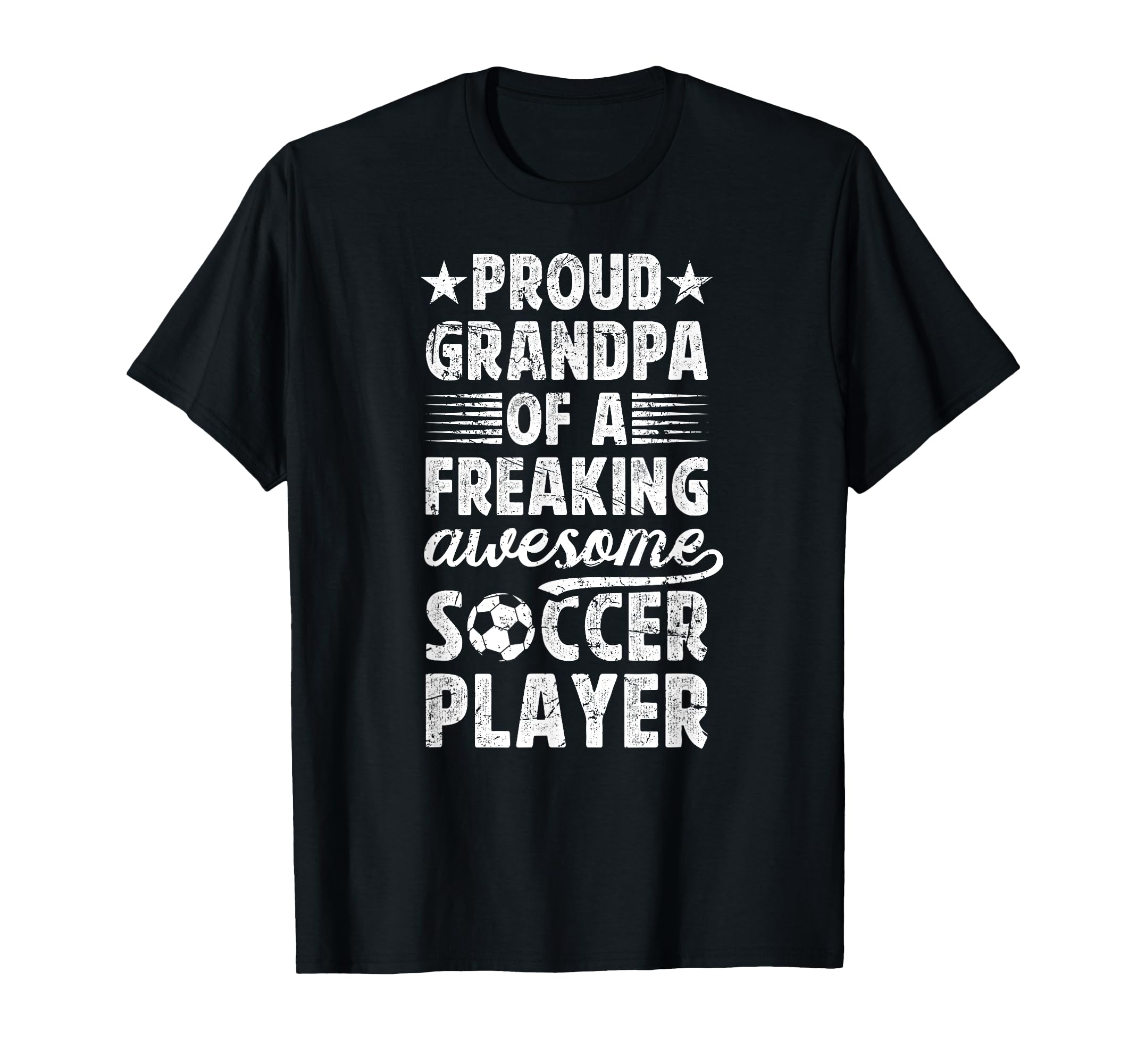 Proud Grandpa Soccer Player Grandfather T-Shirt - Trendy Graphic Men Women - T-Shirt, Sweatshirt, Hoodie
