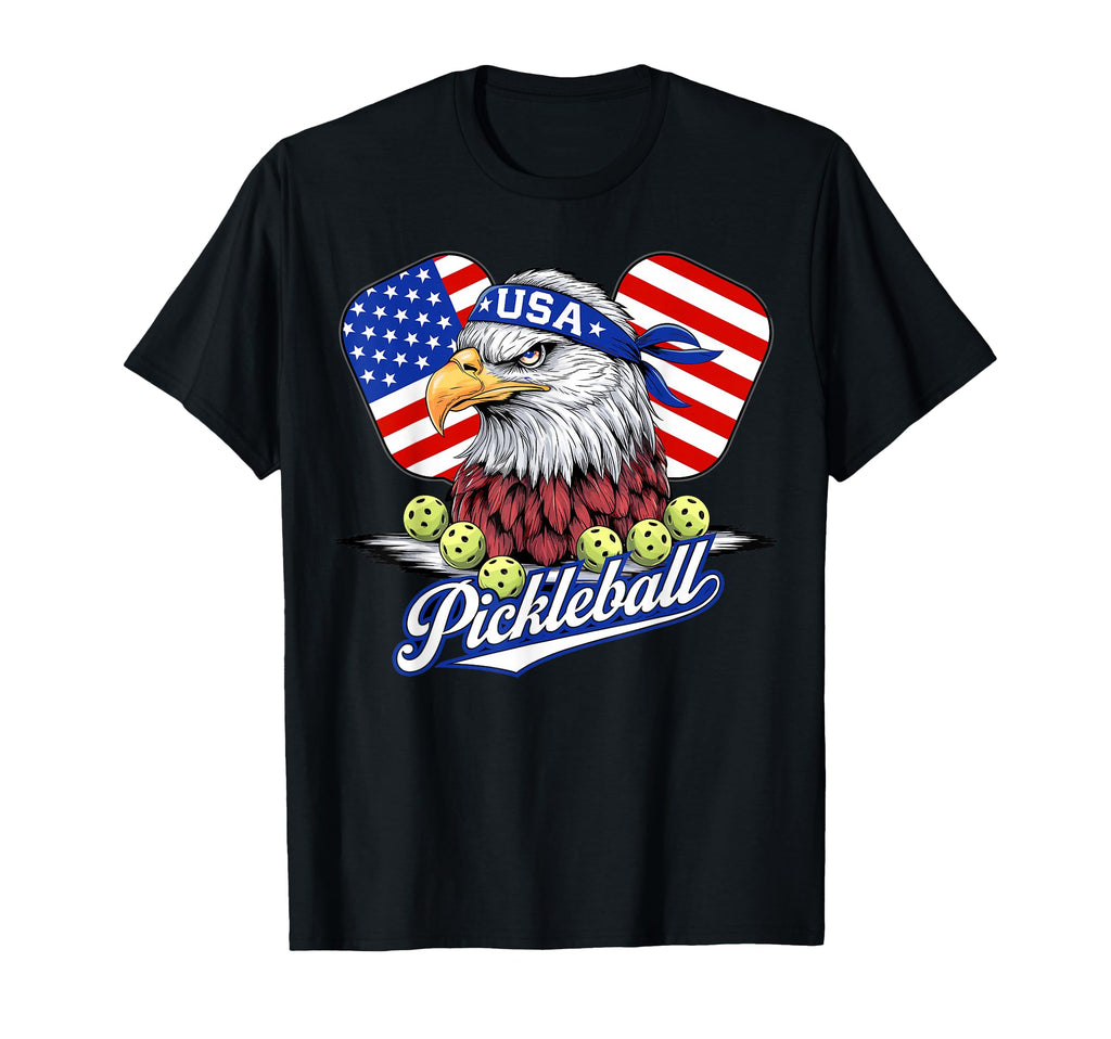 Us Flag Pickleball Player Paddleball T-Shirt - Aesthetic Graphic Unisex - T-Shirt, Sweatshirt, Hoodie