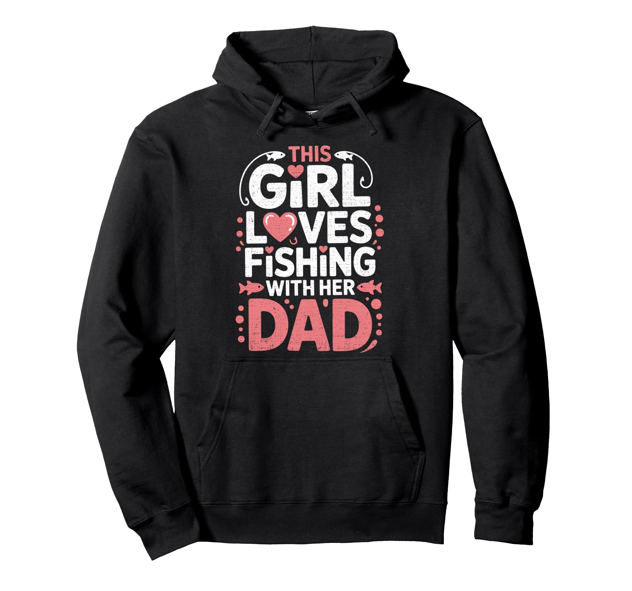 Daughter Fishing Dad Daughter Hoodie - Fun Novelty Design Men Women - T-Shirt, Sweatshirt, Hoodie
