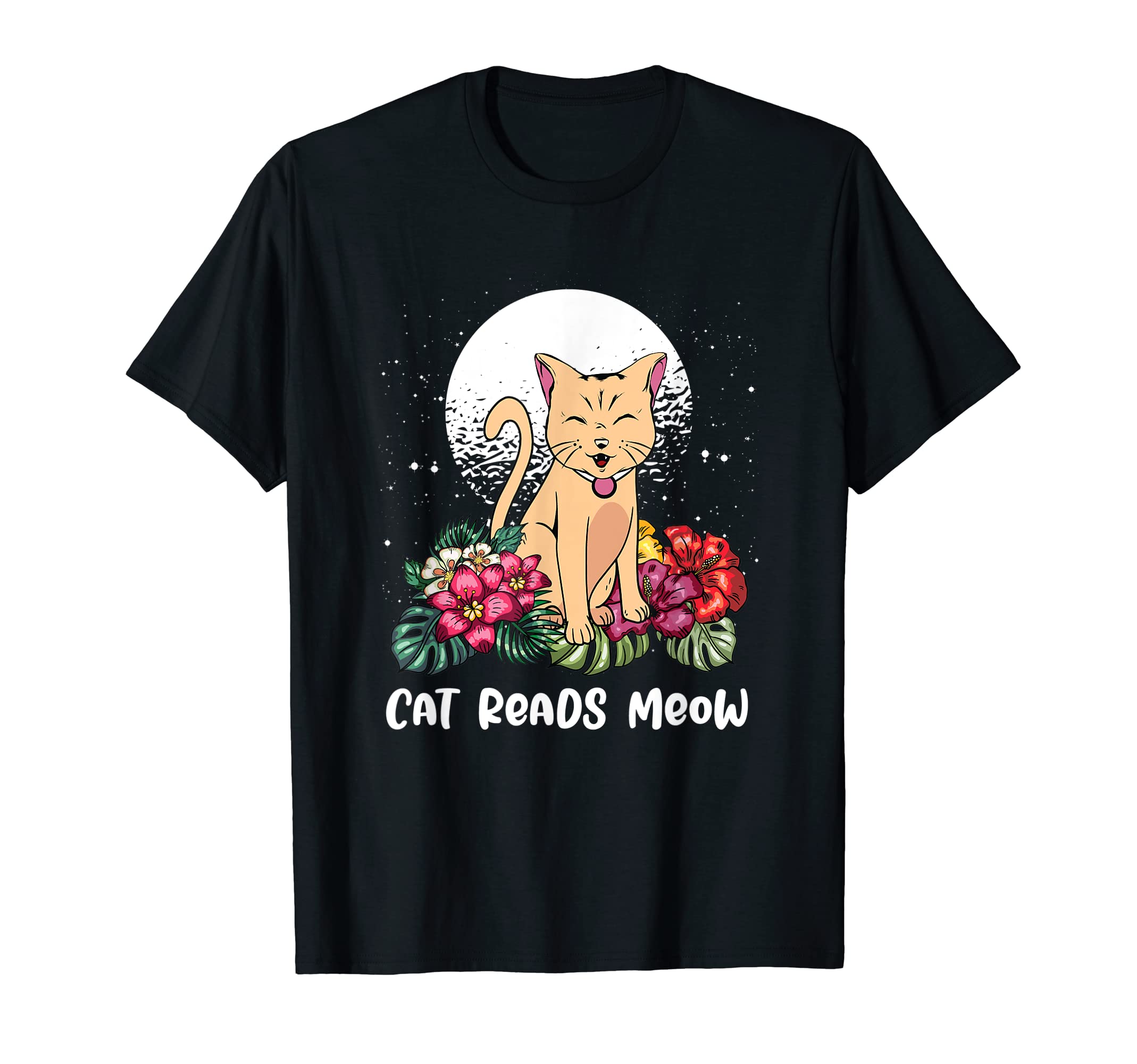 Cat Reads Funny Cat Lover Kitten Dad T-Shirt - Novelty Apparel for Adults - T-Shirt, Sweatshirt, Hoodie