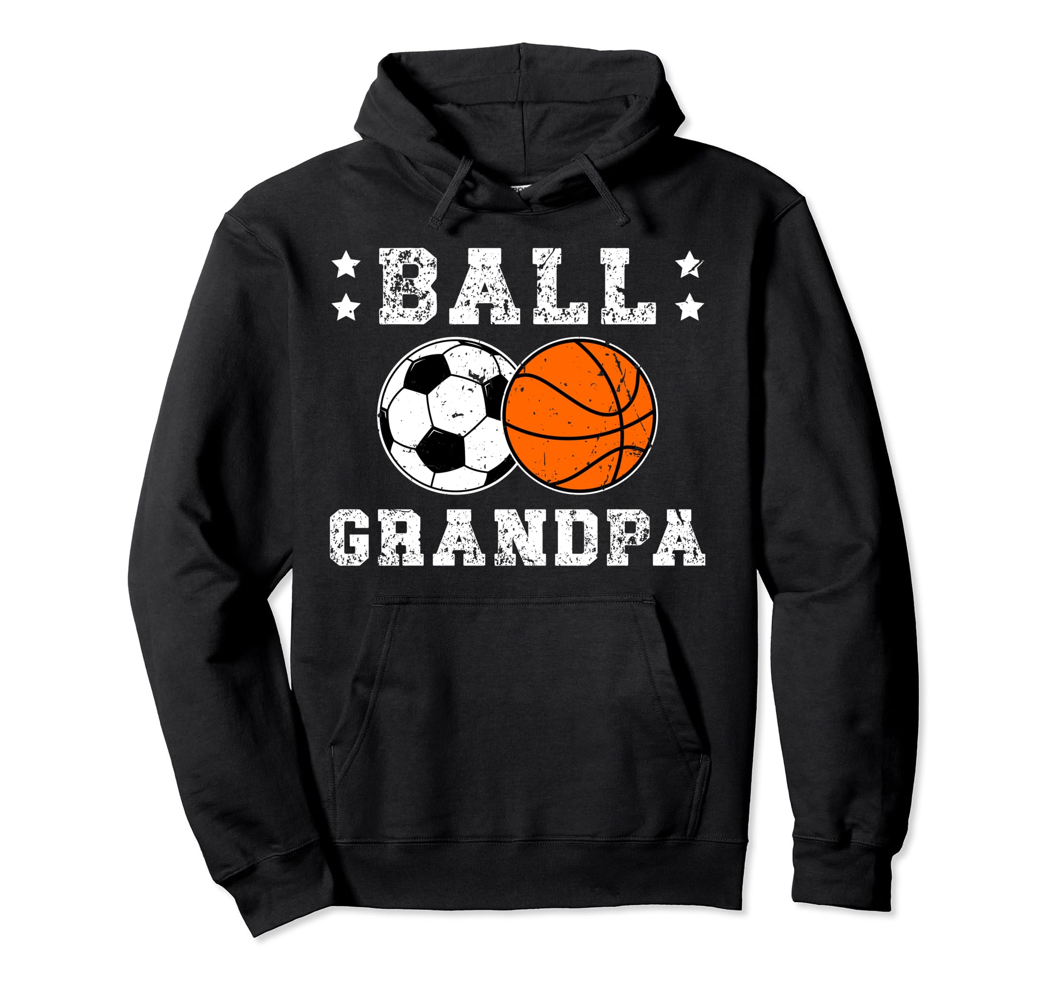 Ball Grandpa Proud Soccer Basketball Hoodie - Streetwear Style Unisex - T-Shirt, Sweatshirt, Hoodie